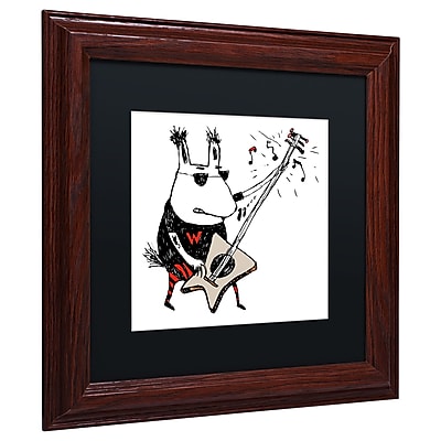 White Matte Max and Maggie Artwork by DawgArt Wood Frame 16 by 16-Inch 